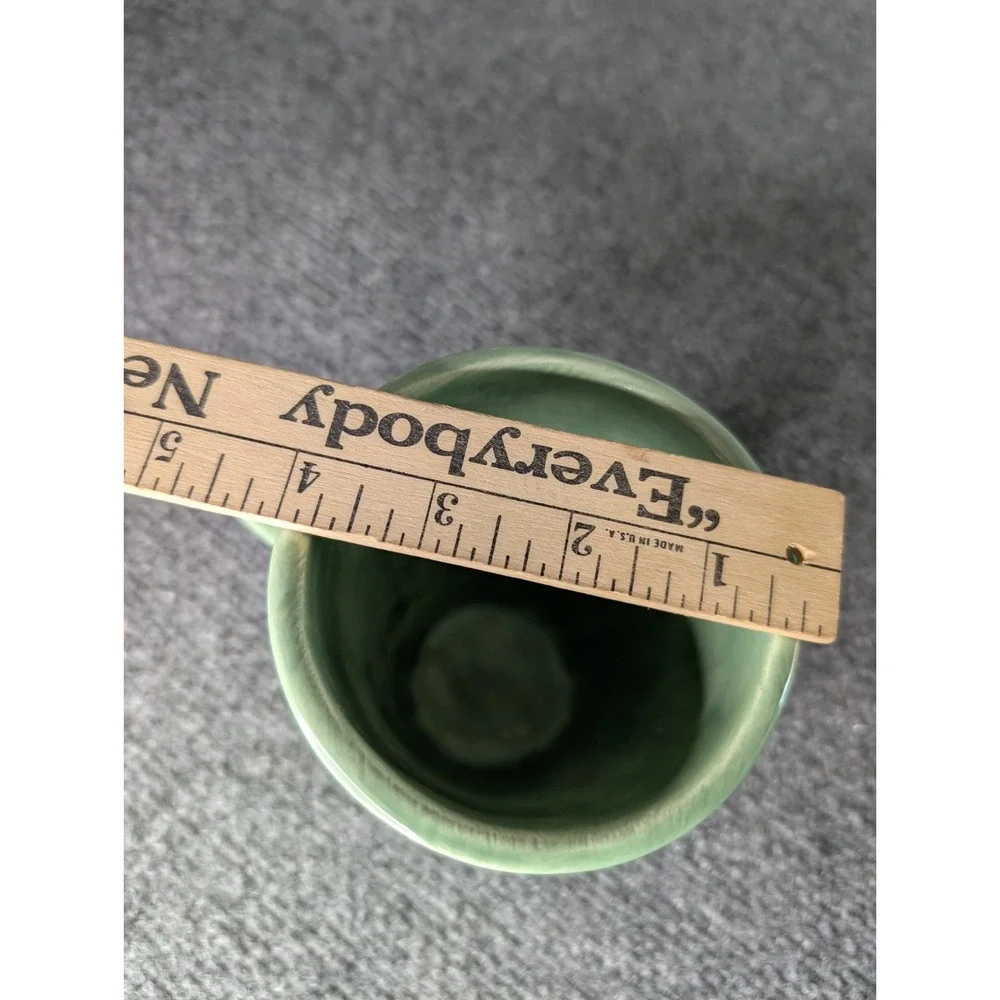 Lot Of Pottery Barn Sausalito Green Sage‎ Cups - 6 & Wide Rim Bowls - 4 READ